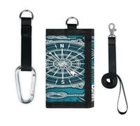 TropicalLife Vintage Compass Wallet Slim Small Pocket Money Organisers Bag Compass Lightweight Portable Change Purse