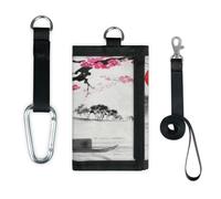 TropicalLife Vintage Japan Print Wallet Slim Small Pocket Money Organisers Bag Japan Lightweight Portable Change Purse
