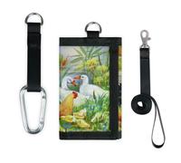 TropicalLife Watercolor Rooster Wallet Slim Small Pocket Money Organisers Bag Rooster Hen Chicken Lightweight Portable Change Purse