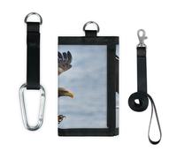 TropicalLife White Tailed Eagle Wallet Slim Small Pocket Money Organisers Bag Eagle Lightweight Portable Change Purse