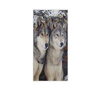 TropicalLife Wild Wolf Hand Towels Soft Microfibre Quick Drying Towel for Home Bathroom Kitchen Travel Sports Gym Yoga Spa Multipurpose Use