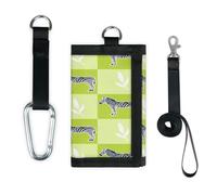 TropicalLife Zebra Leaves Print Wallet Slim Small Pocket Money Organisers Bag Lightweight Portable Change Purse