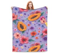 Tropicana Feast Airplane Blanket Gifts,Gothic Blanket for Bed Soft Cozy Fluffy Couch Blankets,Blankets for Bed Living Room Sofa Couch Valentines Day Decor80 X60