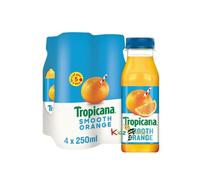 Tropicana Orange Juice Smooth 4 X 250Ml