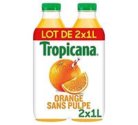 Tropicana Orange Juice without Pulp, 2 x 1 Litre
