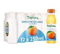 Tropicana Pure Smooth Orange Juice with Bits, Long Life, 250ml x 12