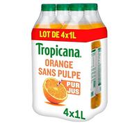 Tropicana Tropicana Pure Premium Orange without Pulp, 4 x 1 Litre