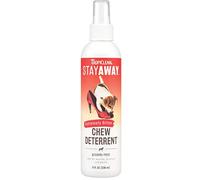 TropiClean Dog Spray Grooming Supplies - Chew Deterrent Spray - Extremely Bitter Spray to Deter Dogs & Puppies From Chewing - Alcohol Free - Safe To Use On Wounds, Furniture & Plants, Stay Away, 236ml