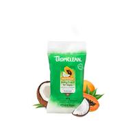 TropiClean Dog Wipes for Paws, Butt, Face, and Body, Anytime Cleaning and Deodorizing Pet Wipes, Safe for Licking, Papaya Scent, Cat Safe, 20ct