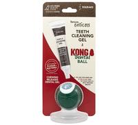 TropiClean Enticers Dental Ball Kit for Medium Dogs Smoked Beef Brisket Flavour