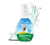 TropiClean Fresh Breath Dog Teeth Cleaning Drops - Dental Care Solution - Breath Freshener Oral Care - Drops Mouthwash for Bad, Smelly Dog Breath - Derived from Natural Ingredients, Original, 59ml