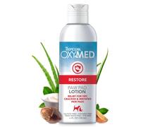 TropiClean OxyMed Medicated Dog Lotion for Paw Pads, Nose, & Elbows - Balm Moisturiser with Soothing Shea Butter, Vitamin A & E, and Revitalising