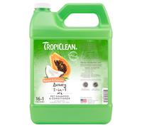 TropiClean Papaya and Coconut Luxury 2-in-1 Shampoo for Dogs - 3.78 Litre Bottle
