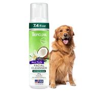 Tropiclean Waterless Facial Cleanser for Pets - Tearless, No-Rinse Formula - Helps Remove Stains and Dirt - For Dogs & Cats - Free from Parabens, Dye - Warm Vanilla, 220 ml