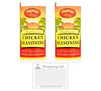 Tropics Authentic Chicken Seasoning - 2 x 100g Pack, Perfect for Grilling & Roasting, Includes Gifty Goodness Shopping List