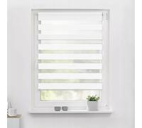 Tropik Home Day and Night Vision Zebra Roller Blinds, Easy Installation, Available in White, Black, Cream, Grey or Dark Grey, 20 Width sizes, 150cm Drop(Off White, 105cm Wide (41.3"))