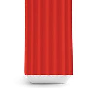 Tropik Home Narrow Width, Extra Long Red Bathroom Fabric Shower Curtain 90cm Wide x 190cm Drop