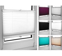 Tropik Home Pleated Blinds 18 Width Sizes, 6 Colours Easy Fit Install Plisse Conservatory Blinds, White, 35cm Wide by 100cm Drop