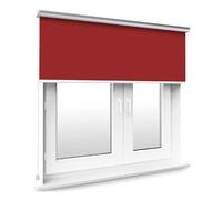 Tropik Home Red Thermal Blackout Window Roller Blind Available in 16 Width Sizes, 45cm wide (plus 4.5cm fittings)