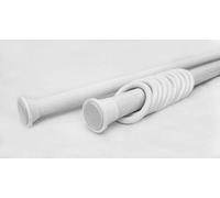 Tropik Home Spring Loaded Extendable White Bathroom Shower Curtain Rod/Rail, 105cm - 180cm (41" - 70")