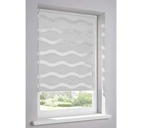 Tropik Home Wave 3D Light Grey Dual Zebra Window Roller Blinds, 16 Width Sizes, 150cm Drop, 84cm Wide (33")