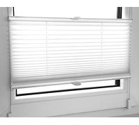 Tropik Home White Pleated Blinds 18 Width Sizes, Easy Fit Install Plisse Conservatory Blinds 200cm Drop (115cm Wide)