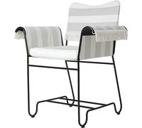 Tropique Dining Chair With Fringes Black/ Leslie Stripe 20