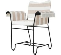 Tropique Dining Chair With Fringes Black/ Leslie Stripe 40