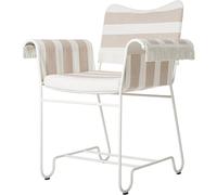 Tropique Dining Chair With Fringes White/ Leslie Stripe 40