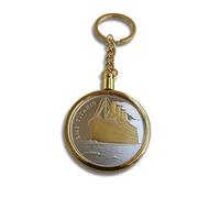 TROPRO RMS TITANIC Keychain Locket 100 Year Anniversary Edition Medallion White Star Line Coin Collectable & Commemorative Token Amulet Rare Keyring Noble Gift