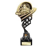 TroShow Innov8 Go Kart Trophy Award 230mm - 9 inches Gold and Black Plastic Figure on Black Marble Base Free Engraving TR26582A-TRD