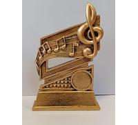 TroShow Music Antique Gold Trophy Award 150mm Free Engraving RF581-CL