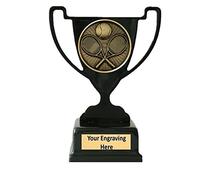 TroShow Tennis Black metal Cup Trophy Award 140mm Free Engraving-