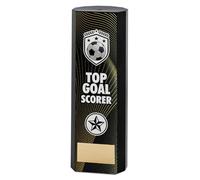 TroShow Tri Stars Heavyweight Football Top Goal Scorer Block Trophy Award Black Weighted Plastic Award 210m - 8.25 inches Free Engraving JR1-29FP35C - TD