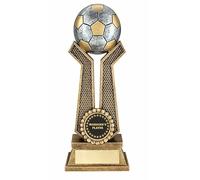 TroShow Victory Manager's Player Football Resin Trophy award Antique Silver & Gold 203mm-8 inches Free Engraving-RF341B-CL
