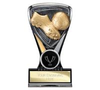 TroShow Wolverine Football Trophy Award 130mm - 5.25 inches Black Gold Silver Plastic Plaque with Resin Trim Free Engraving Ideal man of the Match Player of the Match Girl of the Game PA25018A-TRD