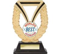 TroShow World's Best Husband Gold & Black Trophy award 160mm free Engraving-RSR600-CL
