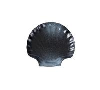 TROSIQUANJIA Japanese-style creative ceramics home dish personality shell shaped western food dish -10 inch black.