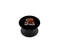 Trot Squad Thanksgiving Bull Terrier As Turkey Running PopSockets Adhesive PopGrip