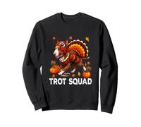 Trot Squad Thanksgiving Bull Terrier As Turkey Running Sweatshirt