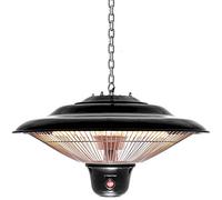 TROTEC Design Ceiling Heater IR 1500 SC, Infrared, Ceiling Mounting, 3 Heat Settings: 500 W / 1000 W / 1,500 W, Rooms up to 10 m², Matte Black