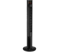 TROTEC TVE 32 T Tower Fan LED Display 45 W Quiet 3 Speeds Automatic Oscillation 60° Timer Remote Control Black