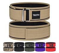 TROTH Weight Lifting Belt - Premium Self-Locking Back Support Belt for Women - Weightlifting Belt for Men - Gym belt for CrossFit, Powerlifting, Deadlift, Olympic Lifts and Squats