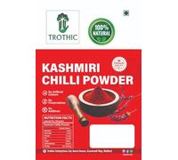 Trothic Spices Kashmiri Red Chilli Powder | Lal Mirch | Pure And Ready To Use | 100% Authentic,Mild,Deep Red Color (100 Gm)