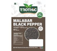 Trothic Spices Malabar Black Pepper Whole | Sabut Kali Mirch | Natural and Fresh Black Peppercorns | Bold Flavor & Aroma for Cooking, Seasoning & Gourmet Dishes | No Preservatives | 100g