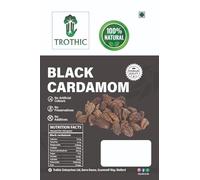 Trothic Spices Organic Black Cardamom Whole | 100 g | Badi Elaichi Indian Spice | Moti Elaichi Organic Adds Aroma and Flavour | Cardamom Elaichi Whole