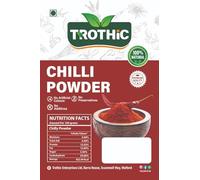 Trothic Spices Red Chilli Powder - Premium Quality - Pure & Unadulterated Lal Mirch Powder - Sourced from Hand-Picked Red Chillies - Freshness & Aroma Preserved - Mirchi Powder - 100 Gm