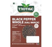 Trothic Spices Whole Black Pepper | Kali Mirch | Ultra-Pure & Finely Ground | Aromatic, Premium Black Pepper with Bold Flavor & Rich Aroma 100g