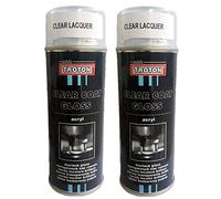 Troton Spray Paint Spray 2 x 400 ml Clear Lacquer Gloss Spray Clear Coat Car Paint 1K Glossy Spray Can Gloss