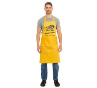Trotters Barbecue & Butcher Aprons for Men and Women with Pockets, One Size Plain Colour Versatile Novelty Aprons Ideal for Home, Kitchen, BBQ and Professional Use (Yellow)